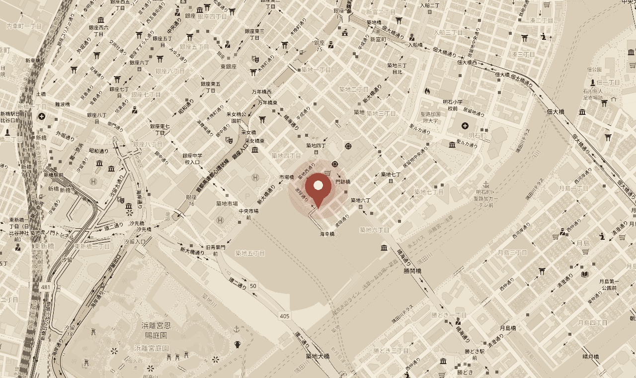 地図: 築地3-3-5